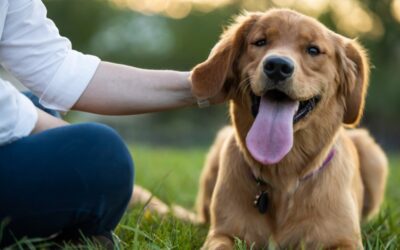 Spokojený pes díky pravidelné péči o uši